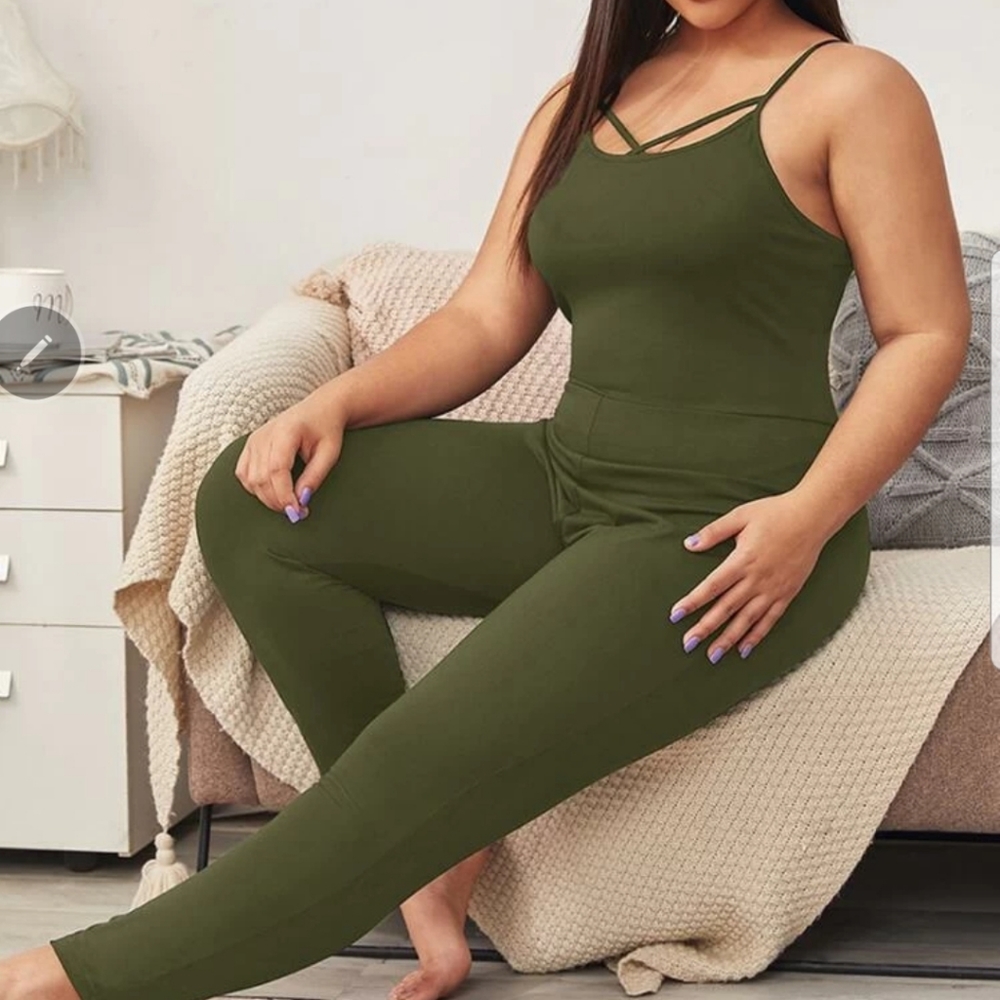 Olive green jumpsuit